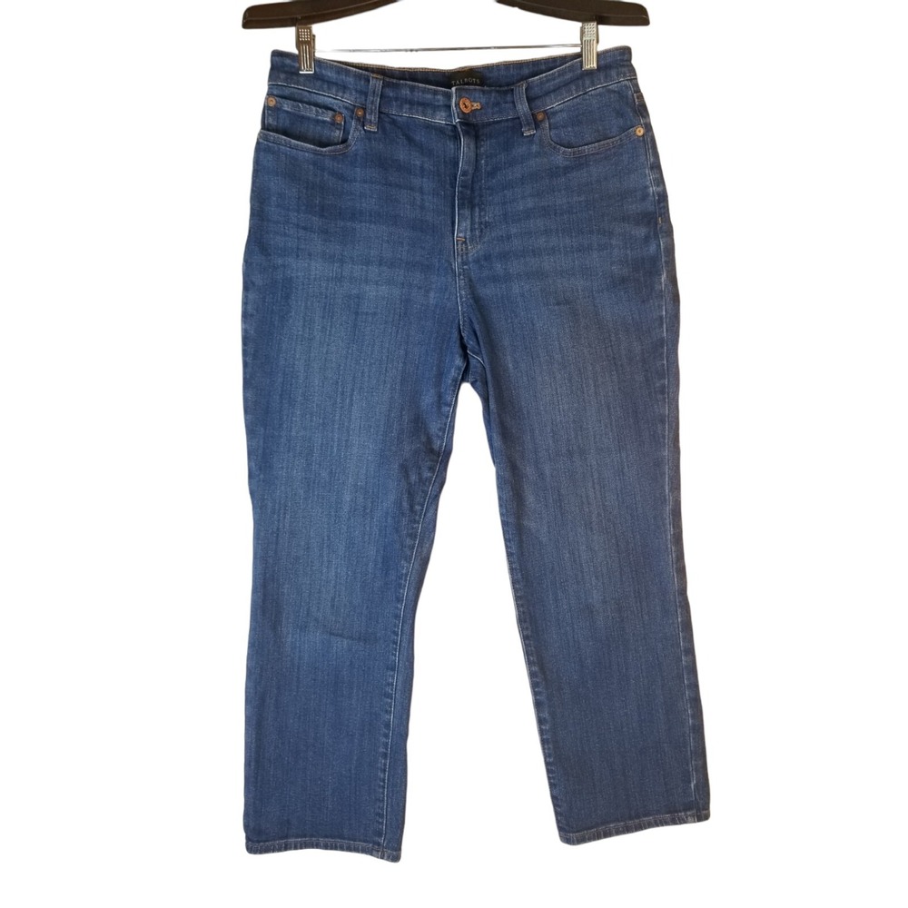 Talbots Modern Ankle Denim Jeans Blue‎ Women's Size 10P 34x24